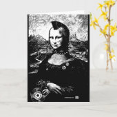 Carte de voeux Mona Mohawk (Fleur jaune)