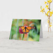 Carte de voeux Monarch Butterfly (Fleur jaune)