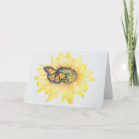 Carte de vœux Monarque & Tournesol