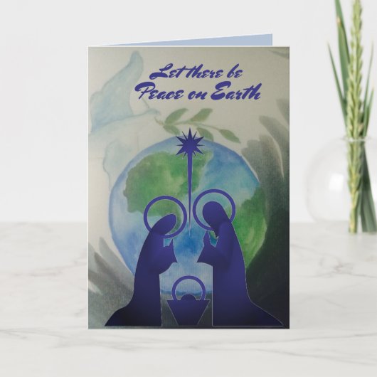 Carte de voeux mondiale de paix pliée (Devant)