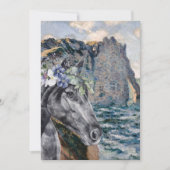 Carte de voeux Monet Cliff of Aval & Black Horse (Devant)