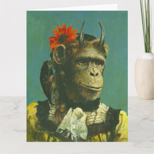 Carte de voeux Monkey Demon (Devant)
