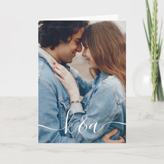 Carte de voeux Monogramme (Devant)