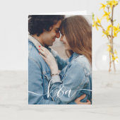 Carte de voeux Monogramme (Fleur jaune)