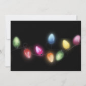 Carte de vœux monogramme avec guirlande lumineuse (Dos)