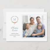 Carte de voeux Monogramme de Pâques (Devant)