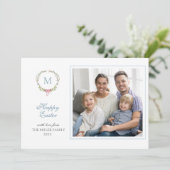 Carte de voeux Monogramme de Pâques (Debout devant)