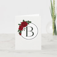 Carte de vœux Monogramme - Lettre B