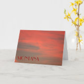 Carte de vœux Montana Red Sky (Fleur jaune)