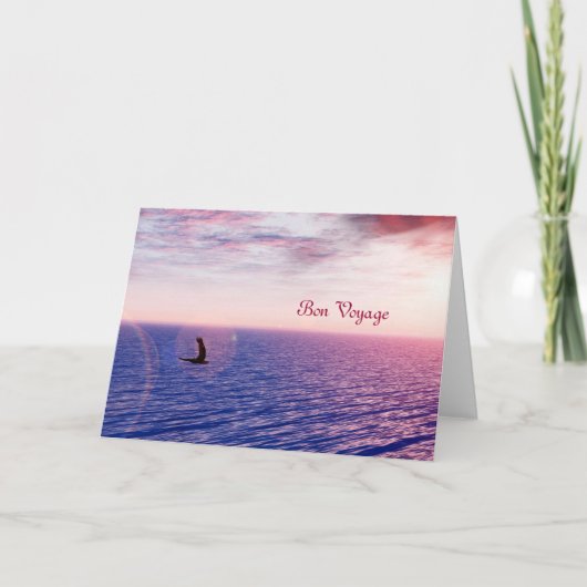 carte de voeux montante de voyage de fève d'aigle (Devant)