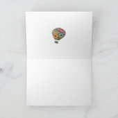 Carte de vœux Montgolfière florale (Intérieur)