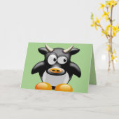 carte de voeux moo vache (Fleur jaune)
