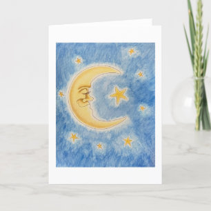 Carte de voeux Moon and Stars