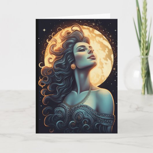 Carte de voeux Moon Goddess (Devant)