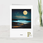 Carte de vœux Moonlight Ocean Greeting / Note Card (Dos)