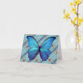 Carte de voeux Morpho & Opals (Fleur jaune)