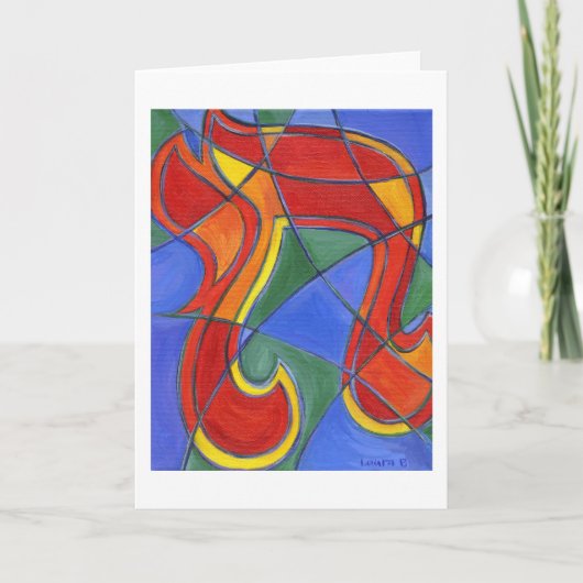 Carte de vœux mosaïque Chai (Devant)