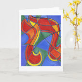 Carte de vœux mosaïque Chai (Fleur jaune)