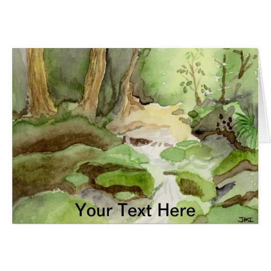 Carte de voeux Mossy Mountain Stream (Devant horizontal)