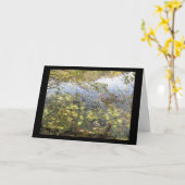 Carte de voeux Mossy Pond (Fleur jaune)