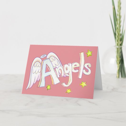 Carte de voeux Mot-Angels Inspirationnelle (Devant)