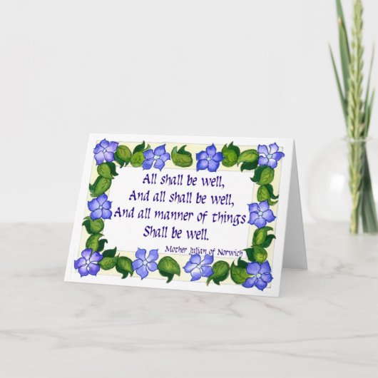 Carte de voeux 'Mother Julian Quotation' (Devant)