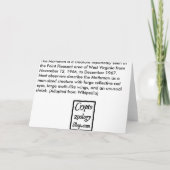 Carte de voeux Mothman (Dos)