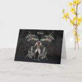 Carte de voeux Mothman (Fleur jaune)
