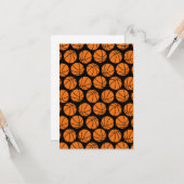 Carte de voeux Motif de basket-ball (Devant/Arrière en situation)