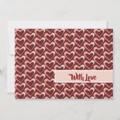 Carte de voeux Motif de coeur (Devant)