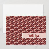 Carte de voeux Motif de coeur (Devant / Derrière)