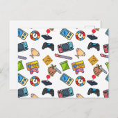 Carte de voeux - Motif de jeux vidéo (Devant / Derrière)