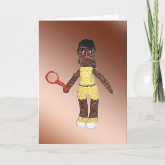 Carte de voeux - Motivation du joueur de tennis (Devant)