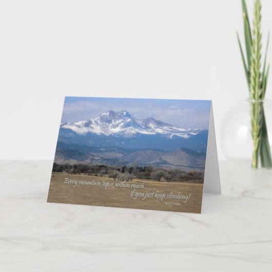 Carte de voeux Motivation Mountain (Devant)