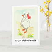 Carte de voeux Motivationnelle 'Goose' (Fleur jaune)