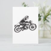 Carte de voeux moto vintage (Debout devant)