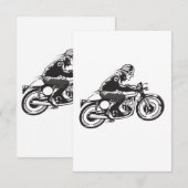 Carte de voeux moto vintage (Devant / Derrière)