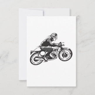 Carte de voeux moto vintage