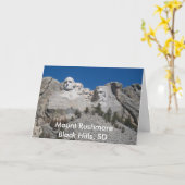 Carte de voeux Mount Rushmore (Fleur jaune)