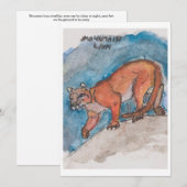 Carte de vœux Mountain Lion (Devant / Derrière)