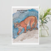 Carte de vœux Mountain Lion (Debout devant)