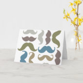 Carte de voeux Moustache (Fleur jaune)