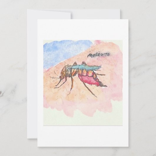 Carte de vœux moustique (Devant)