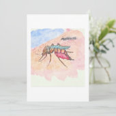 Carte de vœux moustique (Debout devant)