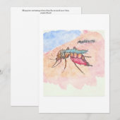Carte de vœux moustique (Devant / Derrière)