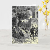 Carte de voeux Moyen Age (Fleur jaune)