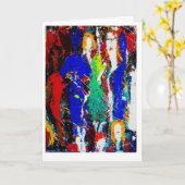 Carte de voeux multi-culturelle pour les femmes-bl (Fleur jaune)