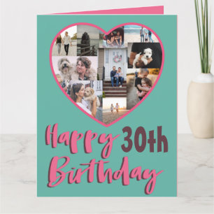 Carte de vœux multi-photo Joyeux Anniversaire pour