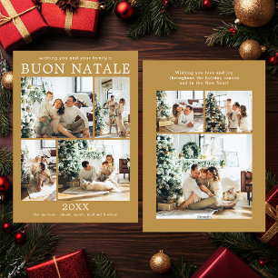 Carte de vœux multi-photos de Noël Buon Natale