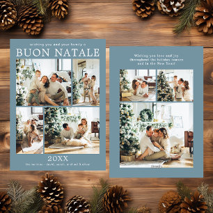 Carte de vœux multi-photos de Noël Buon Natale